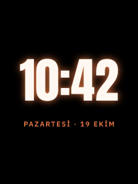 neon saat yüzü