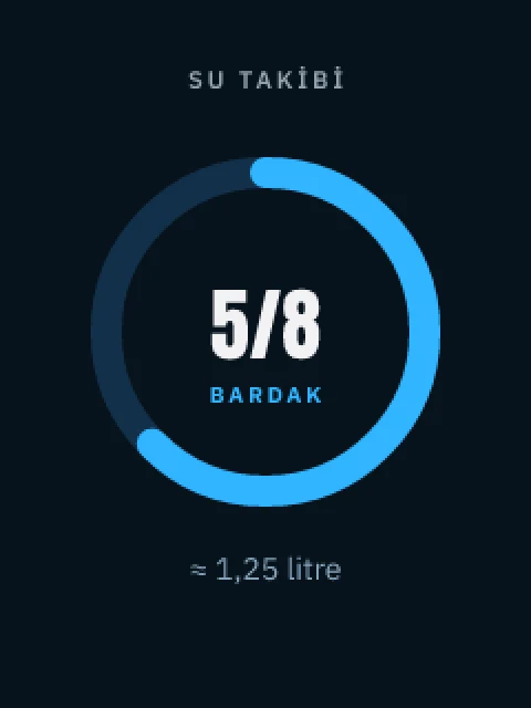 Su hatırlatıcı ekranı